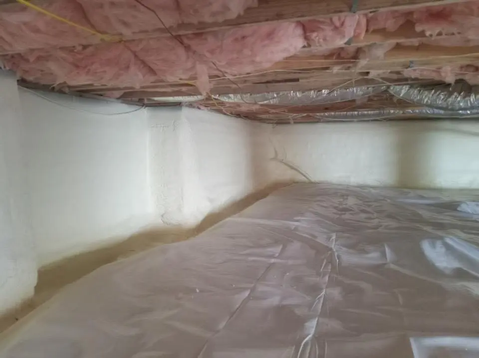 Crawl space encapsulation with closed-cell spray foam for Flat Roof Repair in Cedar Park